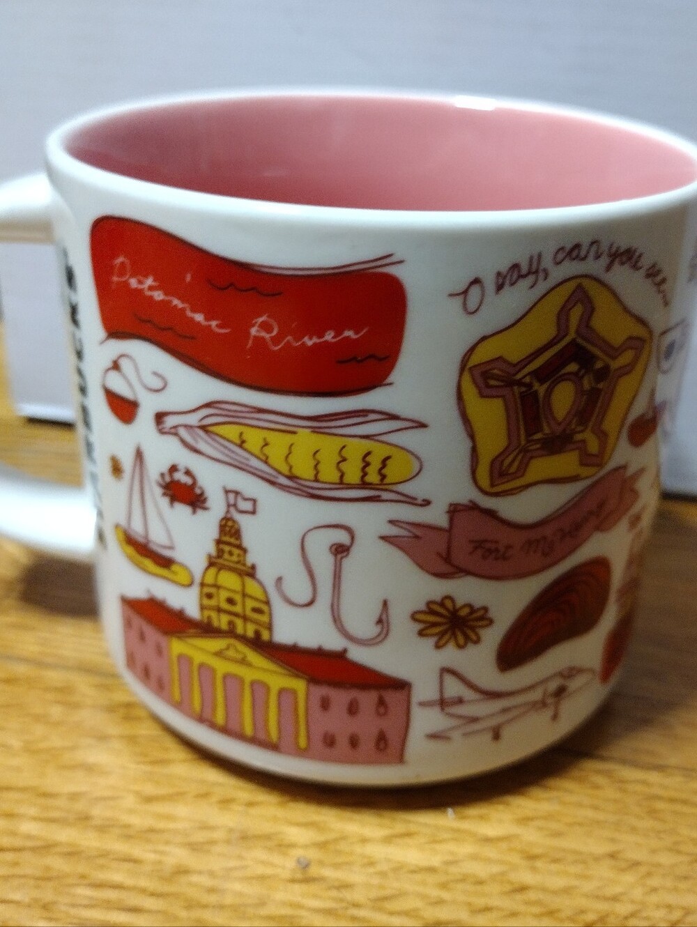 Starbucks Maryland Been There Series Mug with Pink Interior - Picture 4 of 4